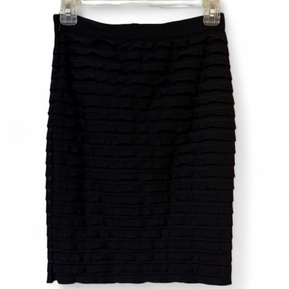 Banana Republic Black Ruffled Pencil Skirt - Picture 6 of 7